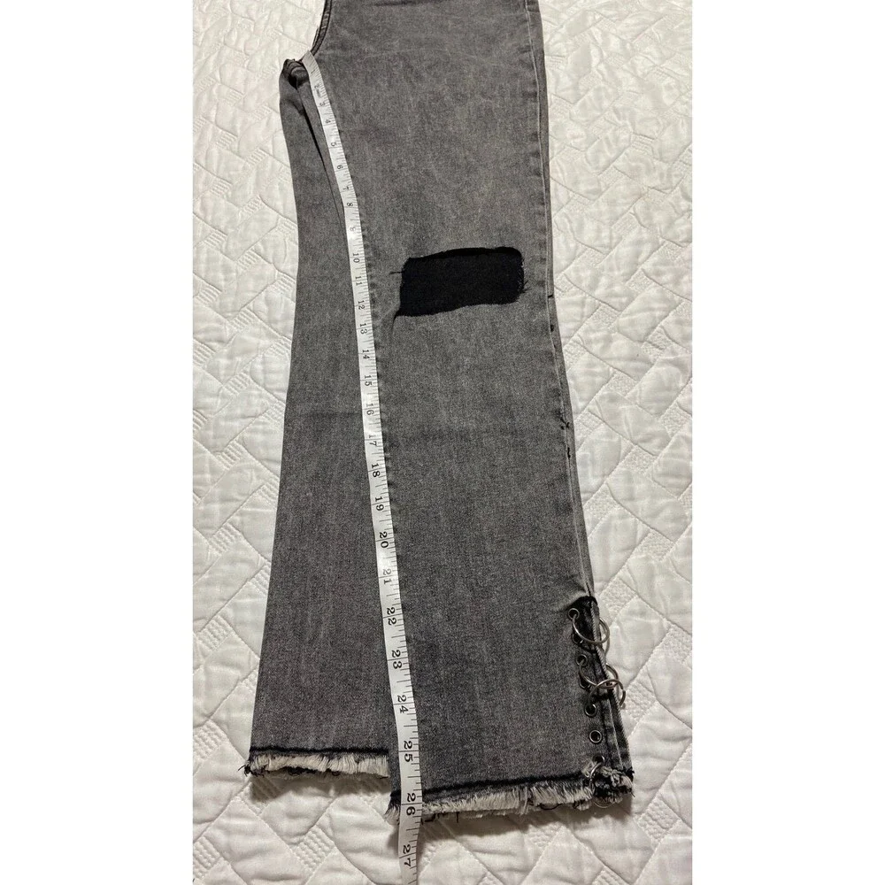POL Jeans POL pants sexy edgy grey black jeans stretch denim NEW womens large